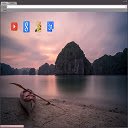 Sunset Over The Sea Theme 1366x768  screen for extension Chrome web store in OffiDocs Chromium