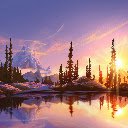 Sunset Reflections Over the Snowy Valley  screen for extension Chrome web store in OffiDocs Chromium