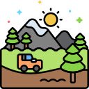 Sunset Road Through the Forest  screen for extension Chrome web store in OffiDocs Chromium