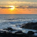 Sunset Sea and Rocks  screen for extension Chrome web store in OffiDocs Chromium