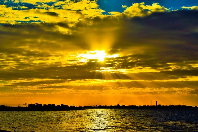 Gratis download zonsondergang zeestralen egypte suez gratis foto om te bewerken met GIMP gratis online afbeeldingseditor