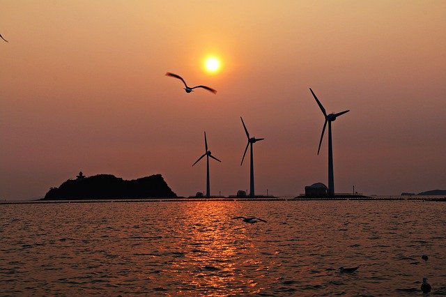 Free download sunset wind windmill in the evening free picture to be edited with GIMP free online image editor