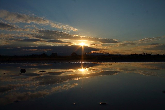 Free download sun sunset nature twilight dusk free picture to be edited with GIMP free online image editor