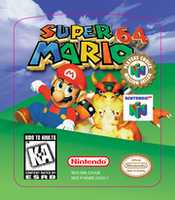 Descarga gratis Super Mario 64 - LABEL (1996) Retail PSD foto o imagen gratis para editar con el editor de imágenes en línea GIMP