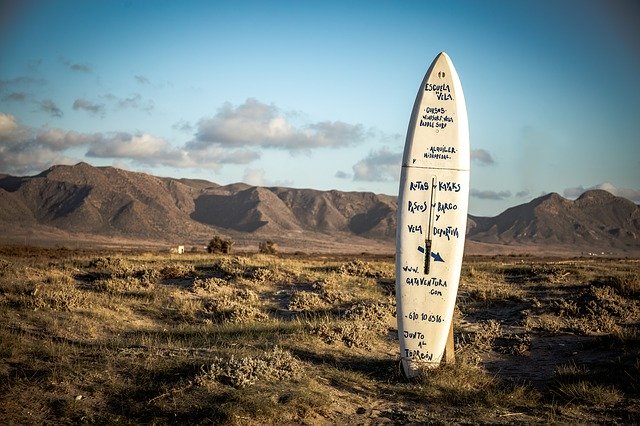 Free download surfing landscape sunset sign ad free picture to be edited with GIMP free online image editor