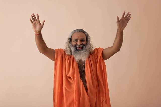 免费下载 Swami Ananda Saraswati Bhakti Yoga 免费照片模板，可使用 GIMP 在线图像编辑器进行编辑
