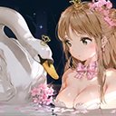 Pantalla del tema Swan Queen Anime sakura para la extensión Chrome web store en OffiDocs Chromium