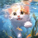 Swimming Cat  screen for extension Chrome web store in OffiDocs Chromium
