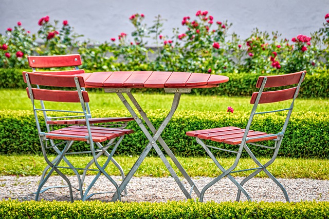Free download table chairs garden al fresco free picture to be edited with GIMP free online image editor