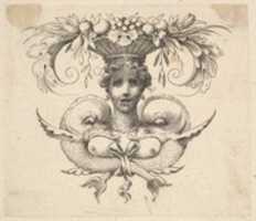Free download Tail-piece: Womans Head (Cul-de-lampe: Buste de femme) free photo or picture to be edited with GIMP online image editor