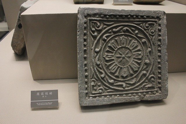 Free download tang dynasty lotus design brick free picture to be edited with GIMP free online image editor