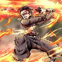 Tanjiro Flame Demon Slayer Anime Theme  screen for extension Chrome web store in OffiDocs Chromium