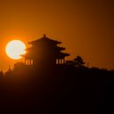 Temple Silhouette at Sunset  screen for extension Chrome web store in OffiDocs Chromium
