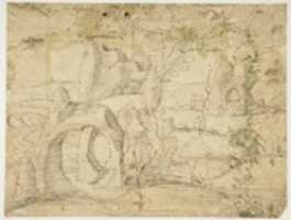 Free download Temptation of St. Anthony (recto); Fantastic Landscape (verso) free photo or picture to be edited with GIMP online image editor