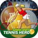 Tennis Hero Game Choose your character and aim for gold!  screen for extension Chrome web store in OffiDocs Chromium
