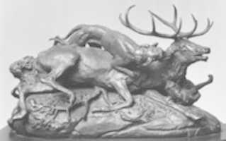 Free download Ten-Point Stag Brought Down by Two Scotch Hounds free photo or picture to be edited with GIMP online image editor