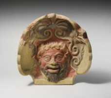 Free download Terracotta antefix (roof tile) with head of a satyr free photo or picture to be edited with GIMP online image editor