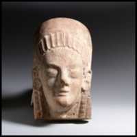 Free download Terracotta antefix (roof tile) with head of a woman free photo or picture to be edited with GIMP online image editor