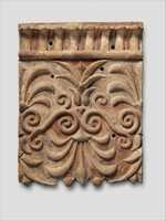 Free download Terracotta architectural plaque with lotus and palmette designs free photo or picture to be edited with GIMP online image editor