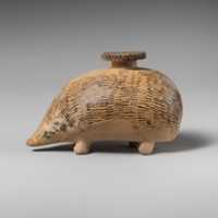 Free download Terracotta aryballos (perfume vase) in the form of a hedgehog free photo or picture to be edited with GIMP online image editor