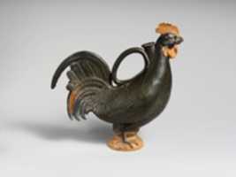 Free download Terracotta askos (flask) in the form of a rooster free photo or picture to be edited with GIMP online image editor