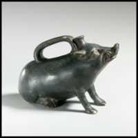 Free download Terracotta askos in the form of a boar free photo or picture to be edited with GIMP online image editor