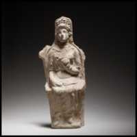 Free download Terracotta figurine of a seated goddess free photo or picture to be edited with GIMP online image editor
