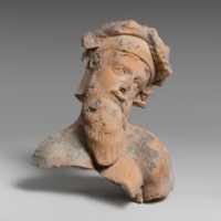 Free download Terracotta fragment with the upper body of a bearded man free photo or picture to be edited with GIMP online image editor
