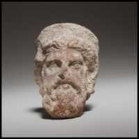 Free download Terracotta head of a bearded god, perhaps Zeus free photo or picture to be edited with GIMP online image editor