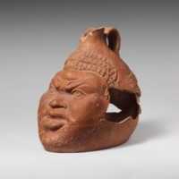 Free download Terracotta jug in the shape of a head of an African free photo or picture to be edited with GIMP online image editor
