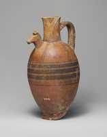 Free download Terracotta jug with horses head in relief free photo or picture to be edited with GIMP online image editor