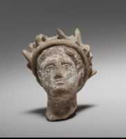 Free download Terracotta male head wearing a wreath free photo or picture to be edited with GIMP online image editor