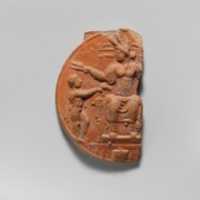 Free download Terracotta medallion fragment free photo or picture to be edited with GIMP online image editor