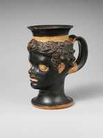 Free download Terracotta mug in the form of a black African boys head free photo or picture to be edited with GIMP online image editor