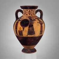 Free download Terracotta neck-amphora of Panathenaic shape (jar) free photo or picture to be edited with GIMP online image editor
