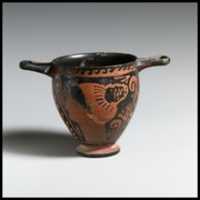 Free download Terracotta skyphos (drinking cup) free photo or picture to be edited with GIMP online image editor