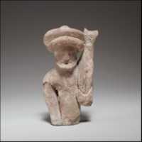 Free download Terracotta statuette fragment of a male votary holding a kid free photo or picture to be edited with GIMP online image editor