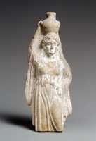 Free download Terracotta statuette of a female votary carrying a hydria free photo or picture to be edited with GIMP online image editor