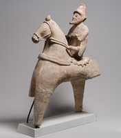 Free download Terracotta statuette of a horse and rider free photo or picture to be edited with GIMP online image editor