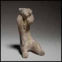 Free download Terracotta statuette of a monkey or bear free photo or picture to be edited with GIMP online image editor
