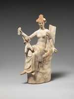 Free download Terracotta statuette of Aphrodite and Eros free photo or picture to be edited with GIMP online image editor
