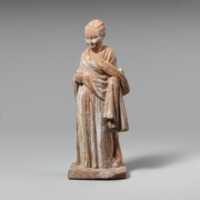 Free download Terracotta statuette of a standing girl free photo or picture to be edited with GIMP online image editor