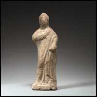 Free download Terracotta statuette of a woman standing free photo or picture to be edited with GIMP online image editor
