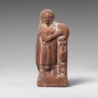 Free download Terracotta statuette of a woman with tympanum free photo or picture to be edited with GIMP online image editor