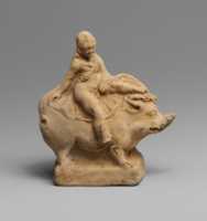 Free download Terracotta statuette of Eros on a boar free photo or picture to be edited with GIMP online image editor