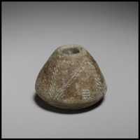 Free download Terracotta truncated-biconical spindle-whorl with angular base free photo or picture to be edited with GIMP online image editor