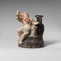 Free download Terracotta vase in the form of a seated silen free photo or picture to be edited with GIMP online image editor