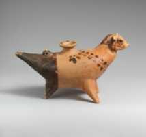 Free download Terracotta vase in the form of a three-legged horse free photo or picture to be edited with GIMP online image editor