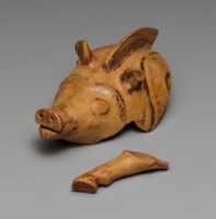 Free download Terracotta vase in the shape of a boar free photo or picture to be edited with GIMP online image editor