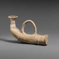 Free download Terracotta vase in the shape of a horn free photo or picture to be edited with GIMP online image editor